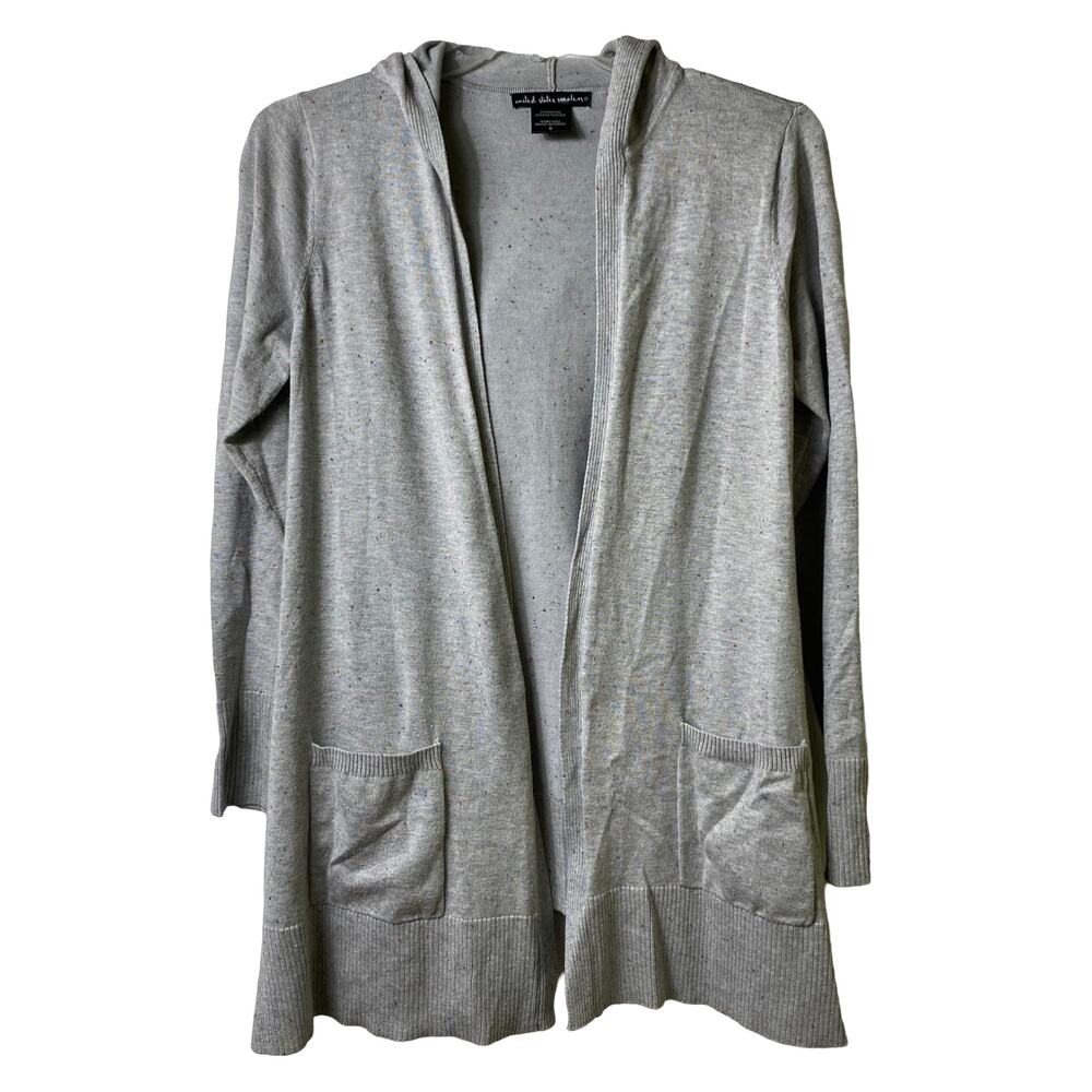 United States of Sweaters‎ Hooded Longline Gray Cardigan Sz S (2450)